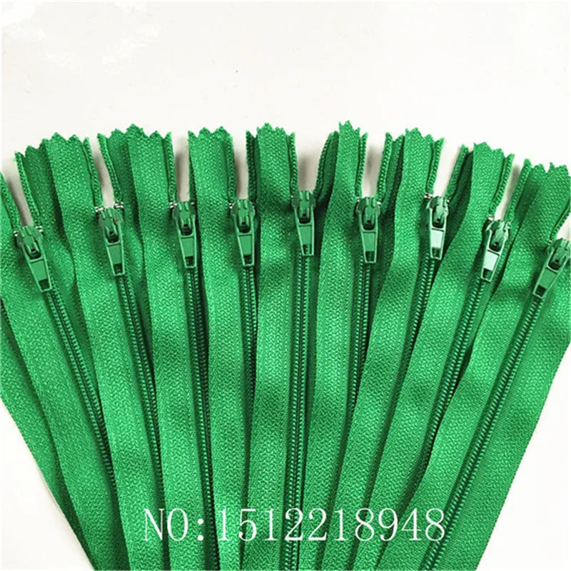 grass green 10-100 шт 3# закрытый конец нейлоновые катушки молнии портной Швейное Ремесло(22 дюйма) 55 см Crafter's& FGDQRS(20/цвет U PICK - Цвет: grass green