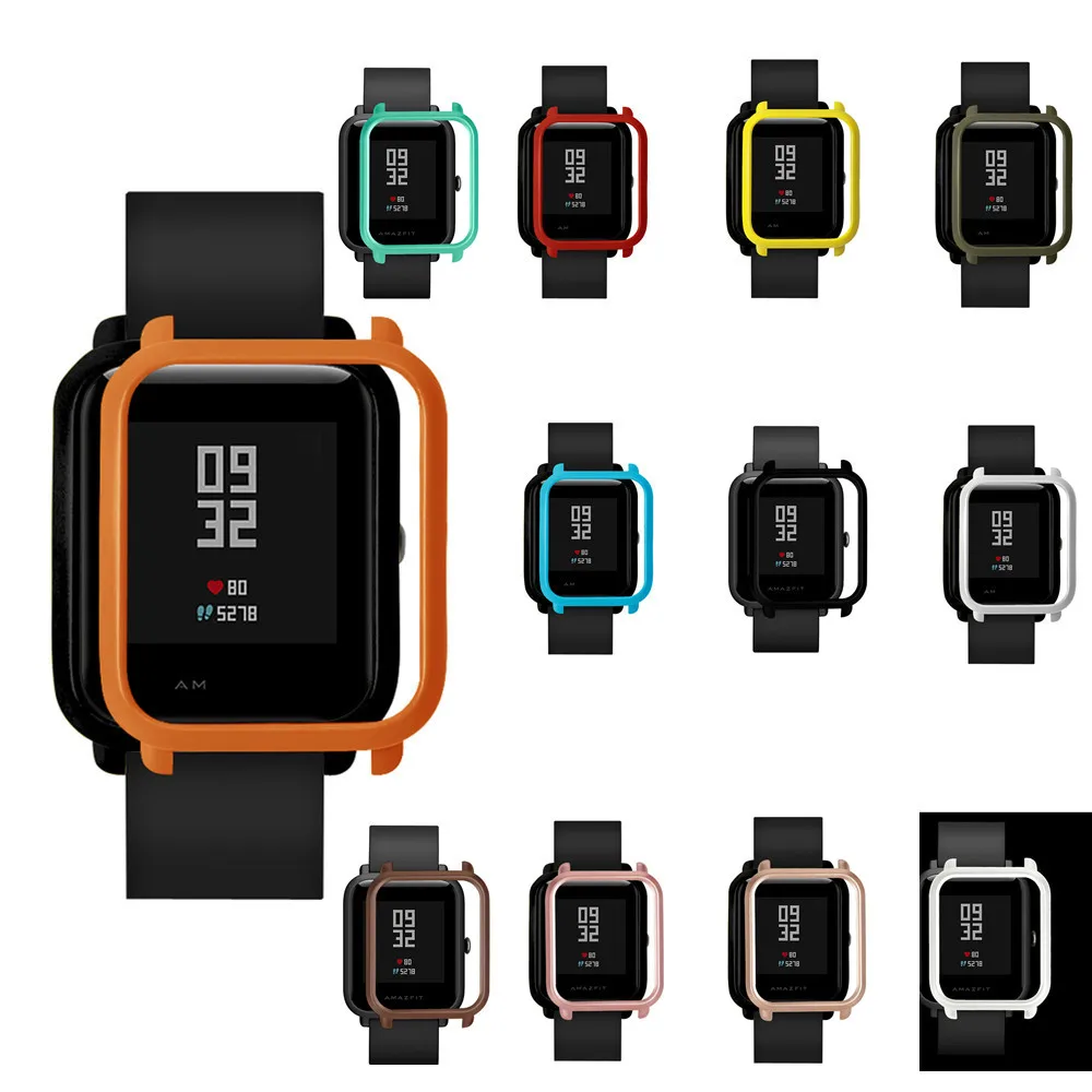 Для Xiaomi Huami Amazfit Bip Молодежные Смарт часы протектор чехол тонкий цветной Рамка ПК