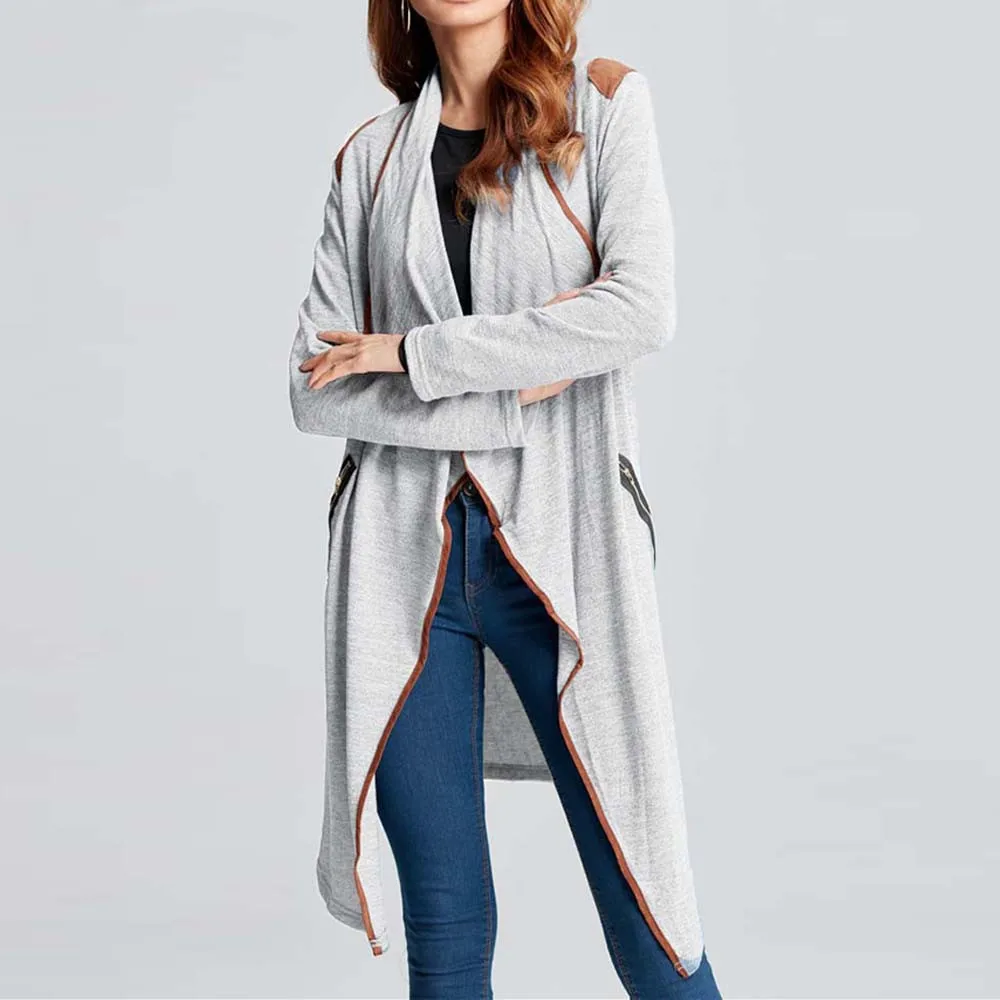 

Womens Knitted Casual Long Sleeve Tops Cardigan Jacket Outwear Plus Size Coat Oversize Long Casual Elegant chamarras de mujer A8