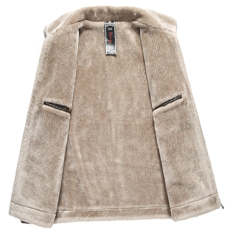 LONMMY 7XL кожаная куртка мужская верхняя одежда ветровка с плюшевой подкладкой теплая мотоциклетная мужская куртка из искусственной кожи PU замшевое пальто Мужская зимняя