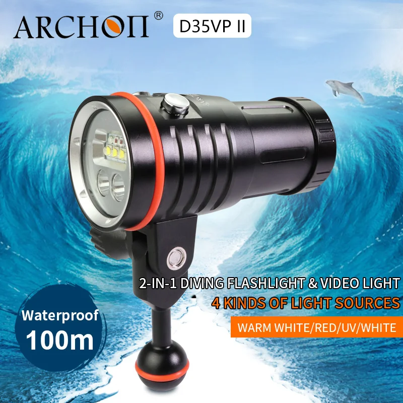 ARCHON D35VP II обновление W41VP подводный фотографический фонарь для подводного