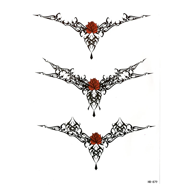 

Waterproof Temporary Tattoo Sticker Sexy Waist Rose Fake Tatoo For Girl Women