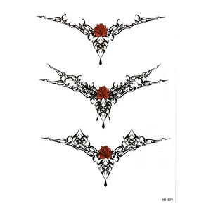 Водостойкая временная татуировка наклейка Сексуальная Талия Роза поддельные татуировки для девочек и женщин