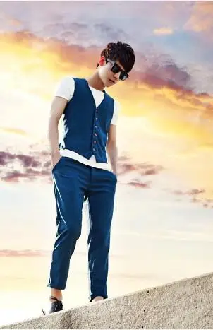 2016 новое поступление деловой метросексуальный костюм повседневный мужской