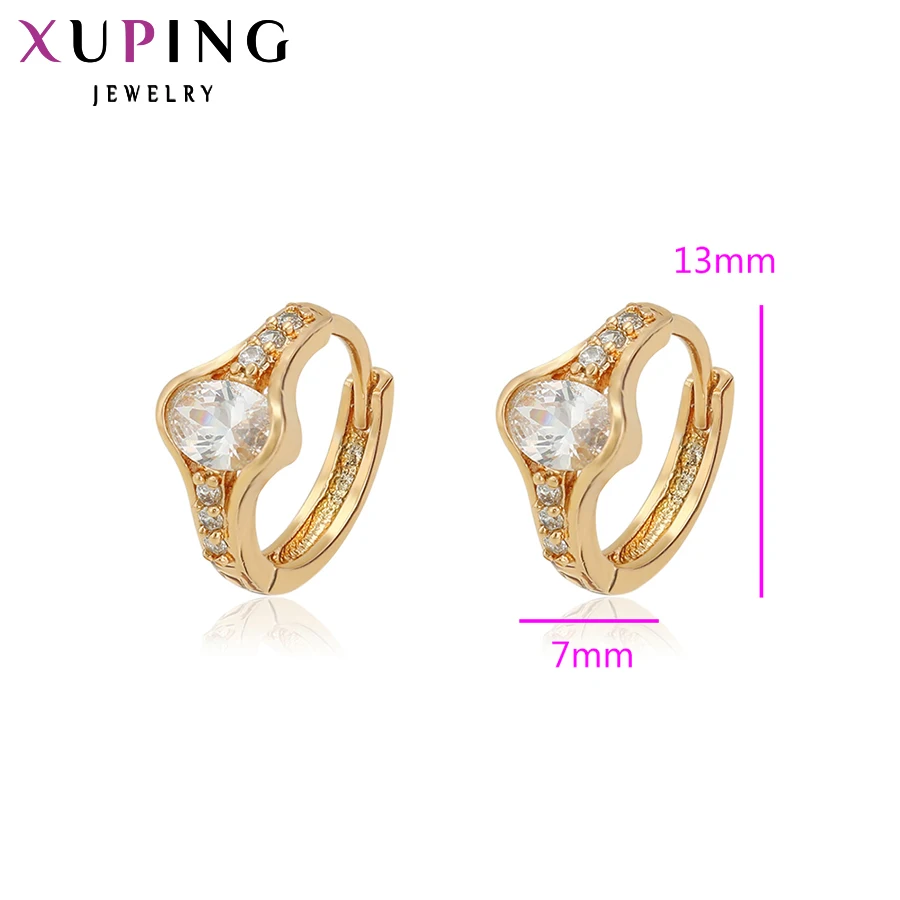 Xuping, модные серьги, золотое покрытие, элегантные серьги-кольца для женщин, ювелирное изделие, модный подарок 29206