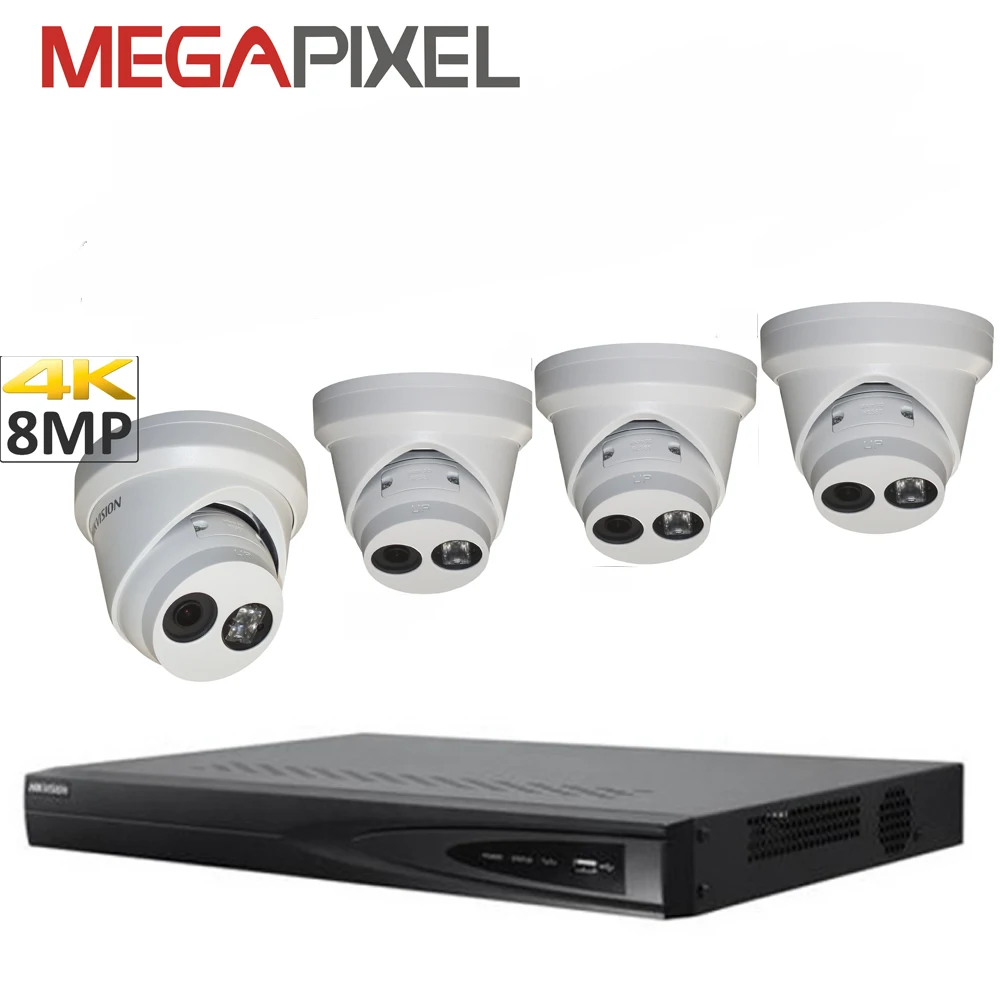 Cctv комплект ip-камеры hikvision 8mp 4 к сети видеонаблюдения безопасности Система DVR NVR видеокамера cctv на высокоточном оборудовании упаковка для камеры