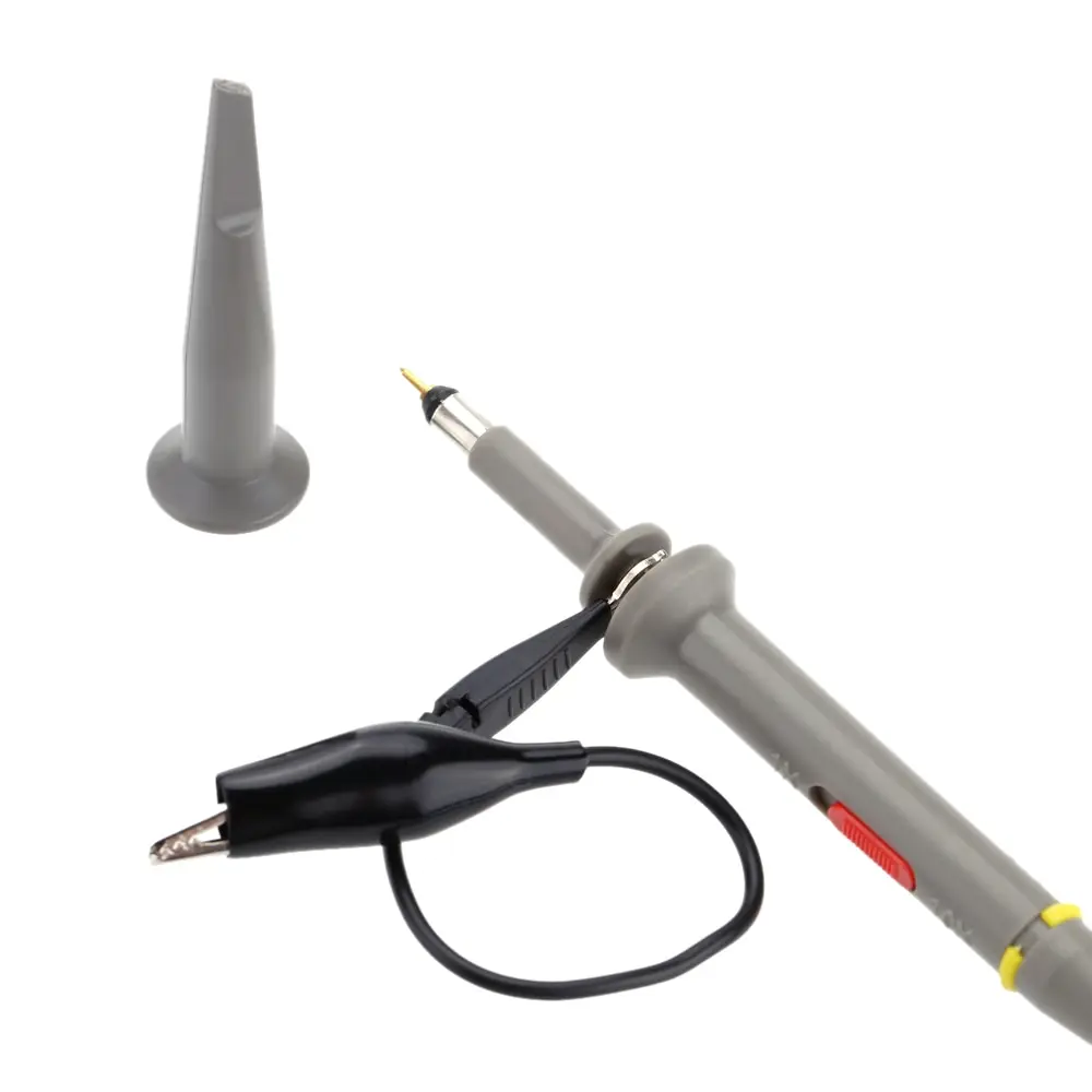 P6100 2Pcs 1X 10X 100MHz Oscilloscope Probe High Precision Alligator Clip Test osciloscopio accessories diagnostic-tool | Инструменты
