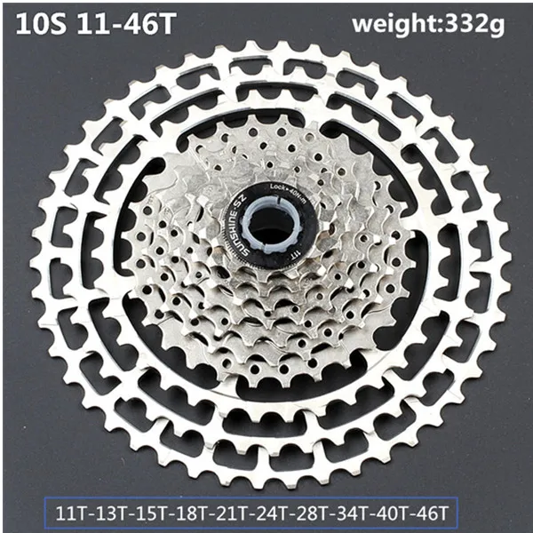 10SPEED11-46T Велосипед Freewheel MTB 10 11 12 скоростной кассета 11-50T 52T Сверхлегкий 11T Запчасти для велосипеда горный для shimano M6000 M7000 M8000 - Цвет: 10SPEED11-46T