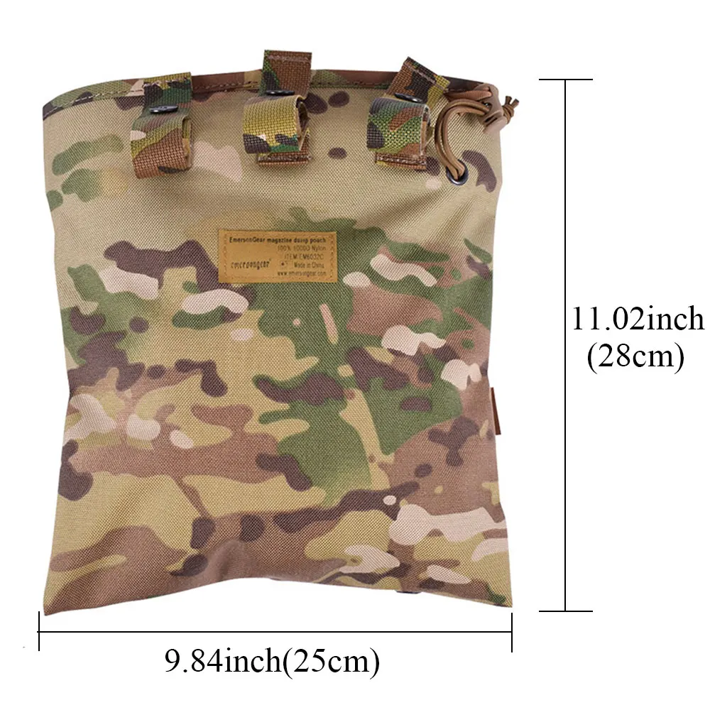 EMERSONGEAR Drop pouch тактический мешок для мелочей складной дампа Airsoft военный подсумок сумка мультикам черный чехол EM6032