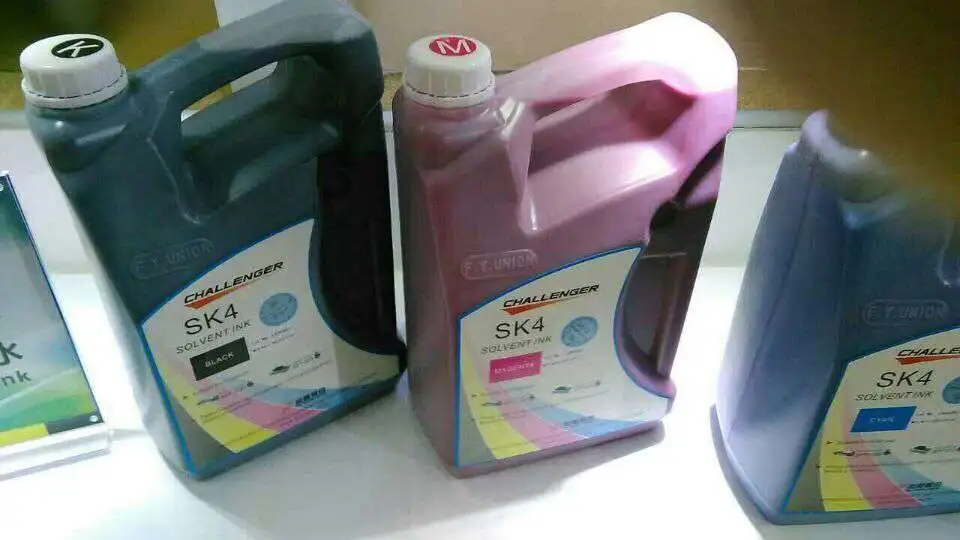 Оригинальный и все новые Challenger SK4 чернила CMYK 1 бутылка/Lotall растворителей принтер