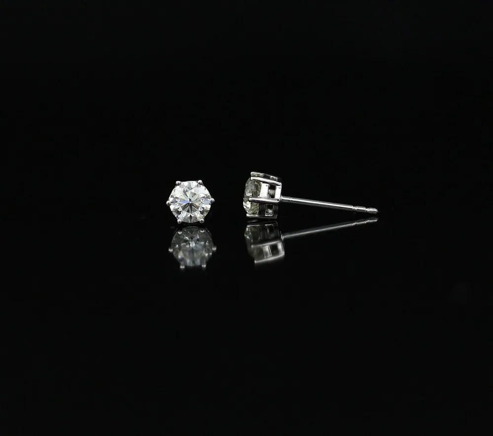 Круглые серьги-гвоздики с натуральным бриллиантом LASAMERO 0 786ctw 18 К золотые
