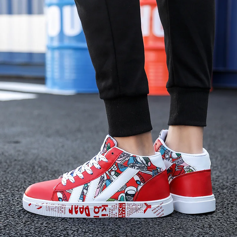 Мужские кроссовки для скейтборда в старом школьном стиле с высоким верхом