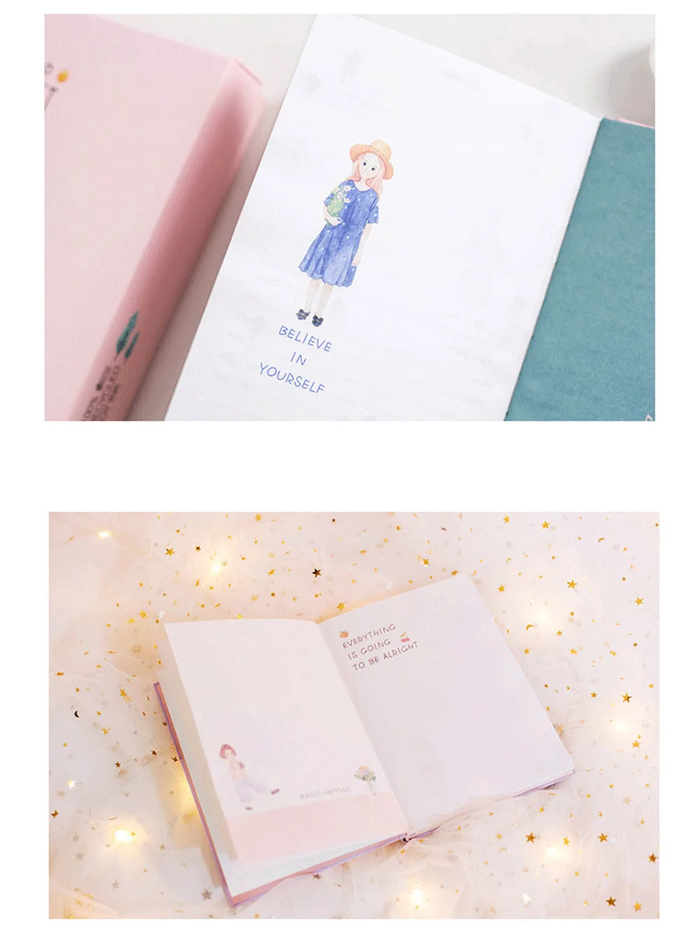A5 Kawaii notebook Set планировщик, органайзер, личный дневник Dokibook, милый подарок, мультяшный блокнот для путешествий, блокнот, канцелярские принадлежности