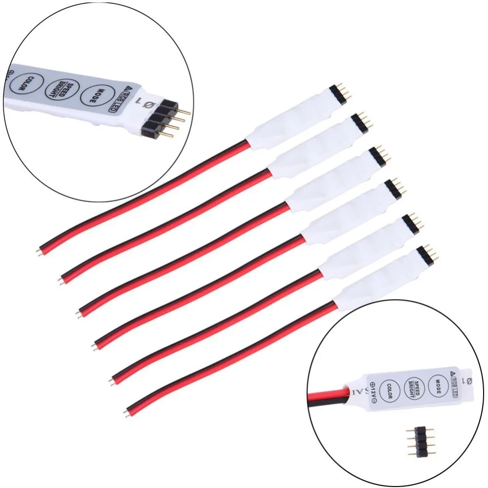 Wholesale100pcs/лот RGB контроллер 3key светодиодный мини DC12V 72W 2A Беспроводной полосы для rgb