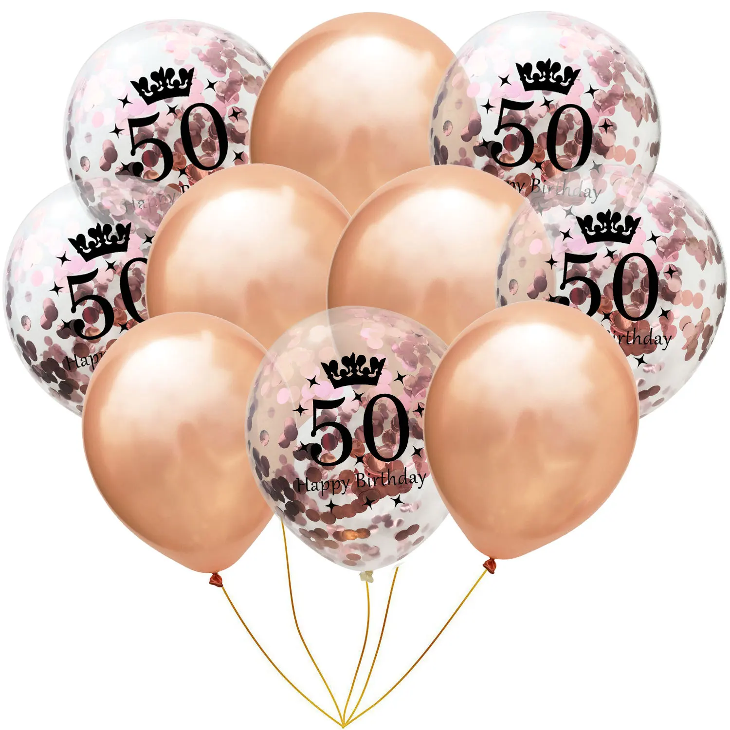 No.11 Amawill, розовое золото, для взрослых, 50 лет, с днем рождения, фольга, шар, день рождения, вечеринка, украшения, 50 лет, юбилей, принадлежности, 75D - Цвет: No.11