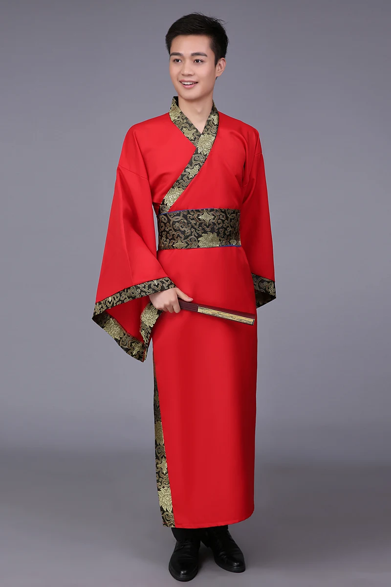 Для мужчин Традиционный китайский костюм мужской красный Hanfu древней китайской одежды ученый халат наряд Свадебные Для мужчин костюм Косплэй 17