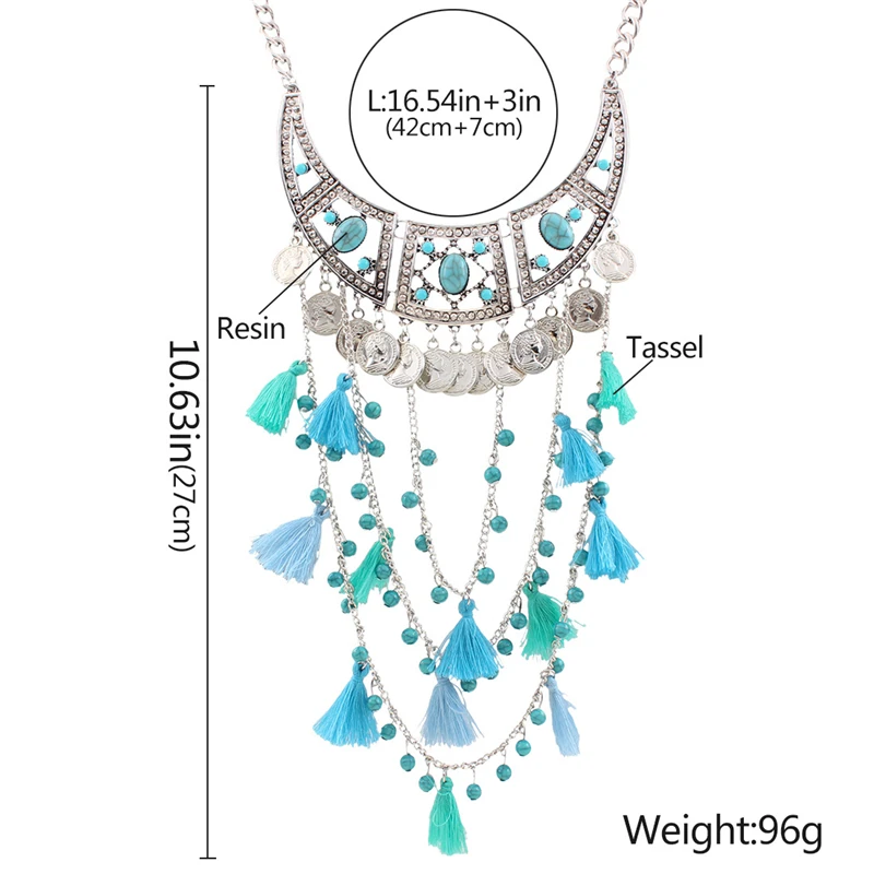 Европейские Роскошные Многослойные кисточкой Мрамор зеленый Бусины длинной