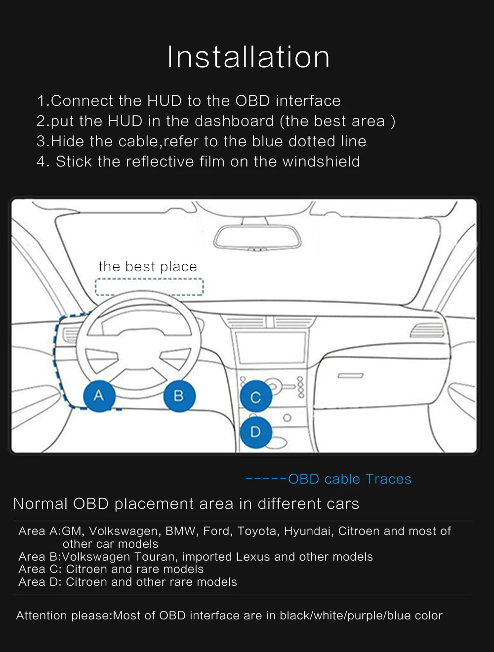 GEYIREN A200 автомобильный HUD OBD II OBD2 система Предупреждение о превышении скорости проектор лобовое стекло Температура воды Напряжение сигнализации дисплей