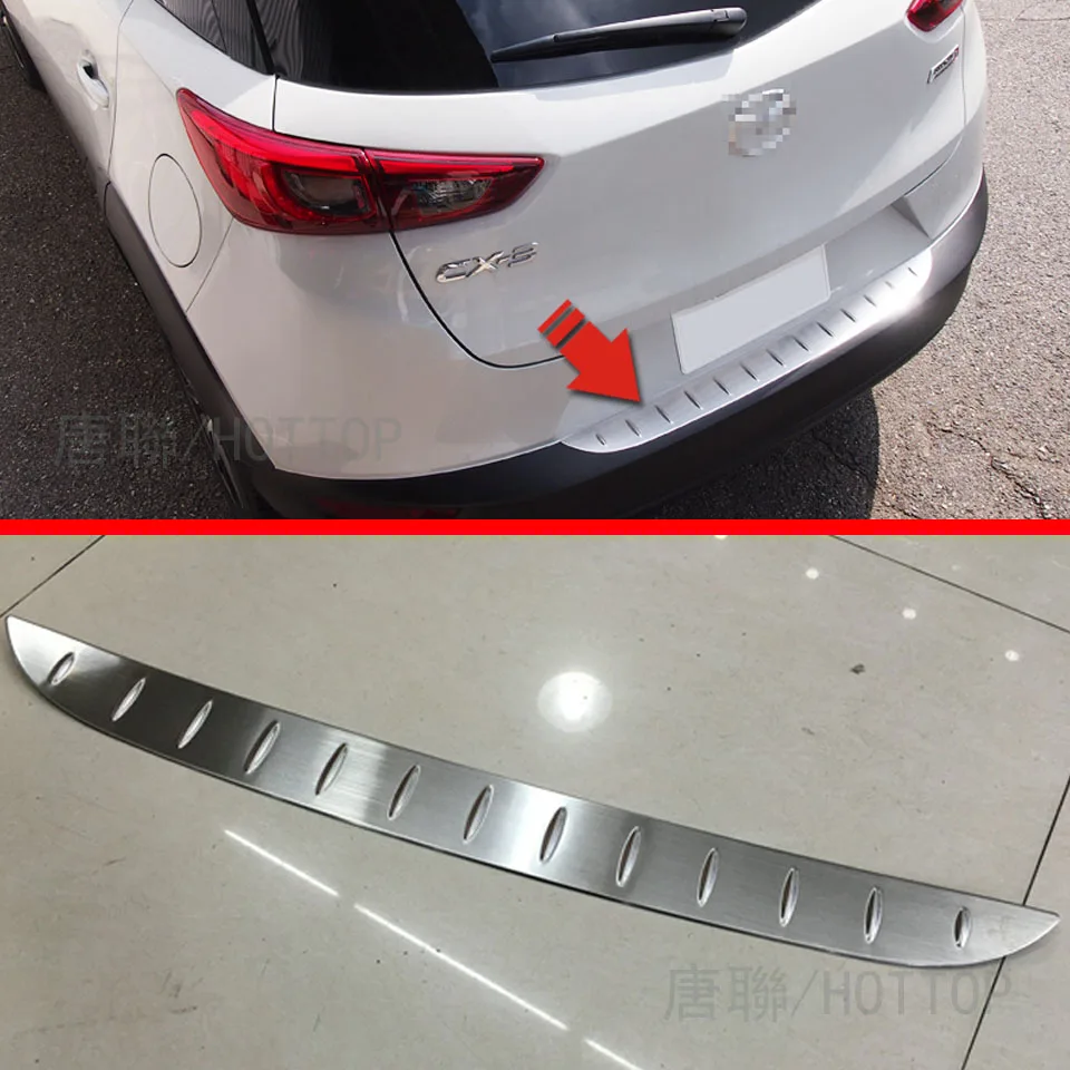HOTTOP наружный задний бампер из нержавеющей стали для Mazda CX-3 Накладка на порог автомобиля аксессуары
