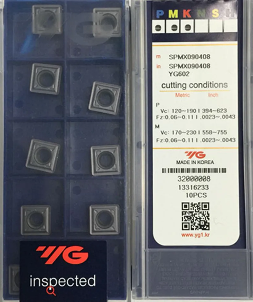 SPMX090408 YG602 10 шт. 50 100% Сделано в Корее оригинальная зеркальная карбидная вставка