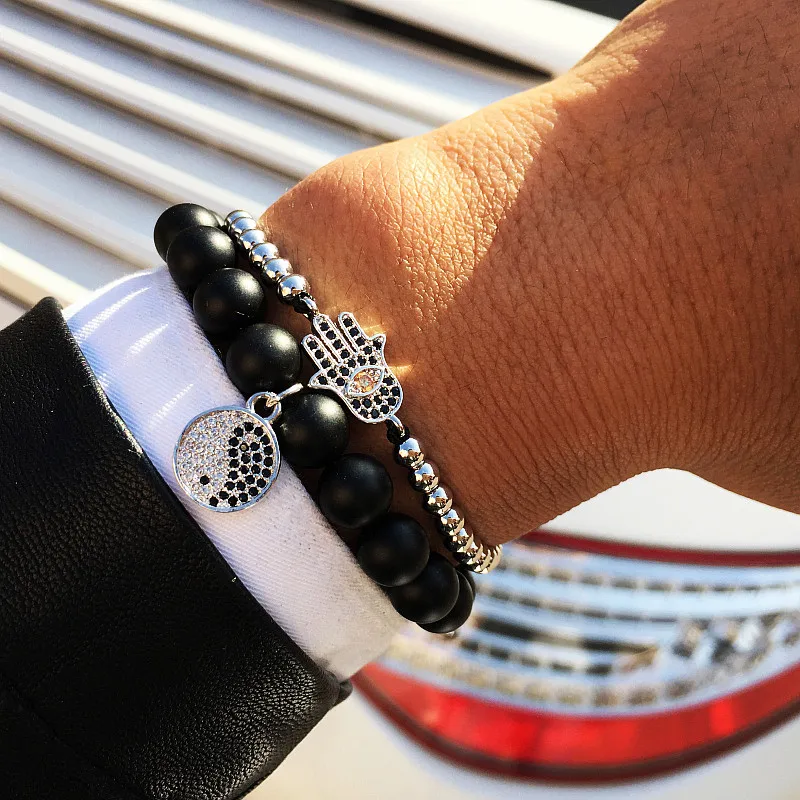 Mcllroy Brand Charm &quotРука Фатимы&quot браслеты с амулетом Хамса для Для женщин Femme Pulsera Cuerda
