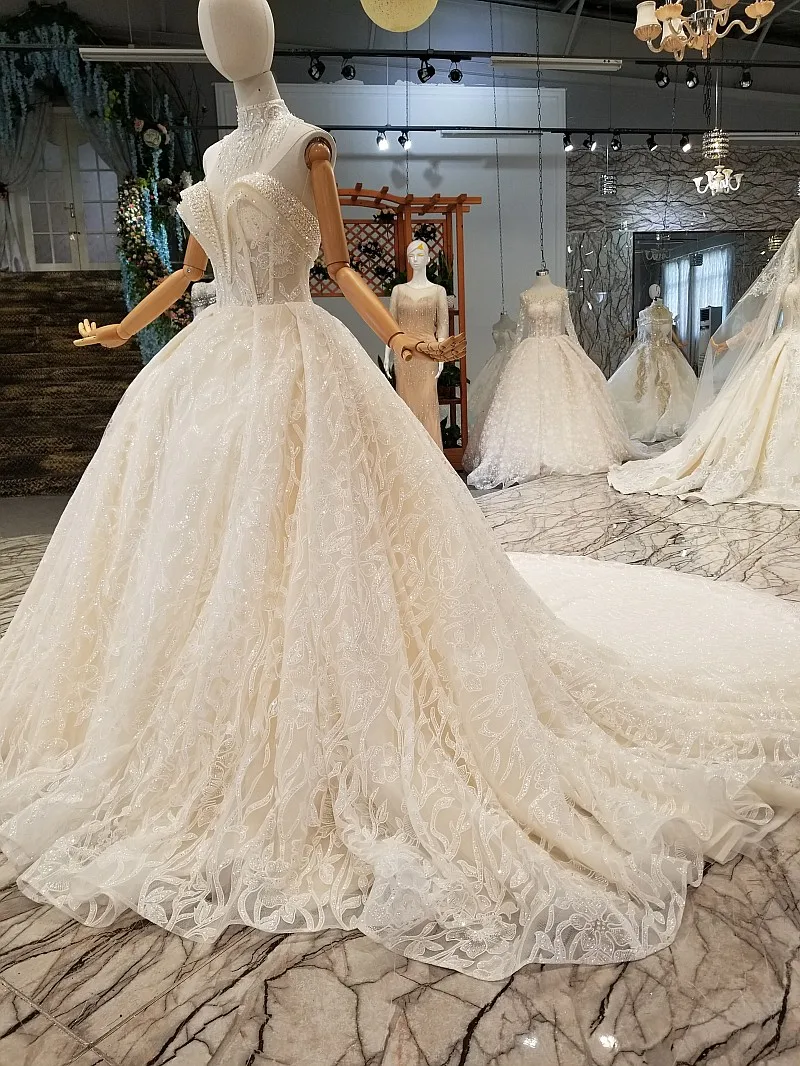 LS66412 блестящее кружевное модное свадебное платье для девочек сексуальное без