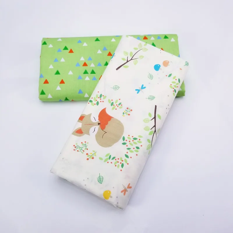 Хлопчатобумажная саржевая ткань с принтом лисы для пэчворка хлопчатобумажная