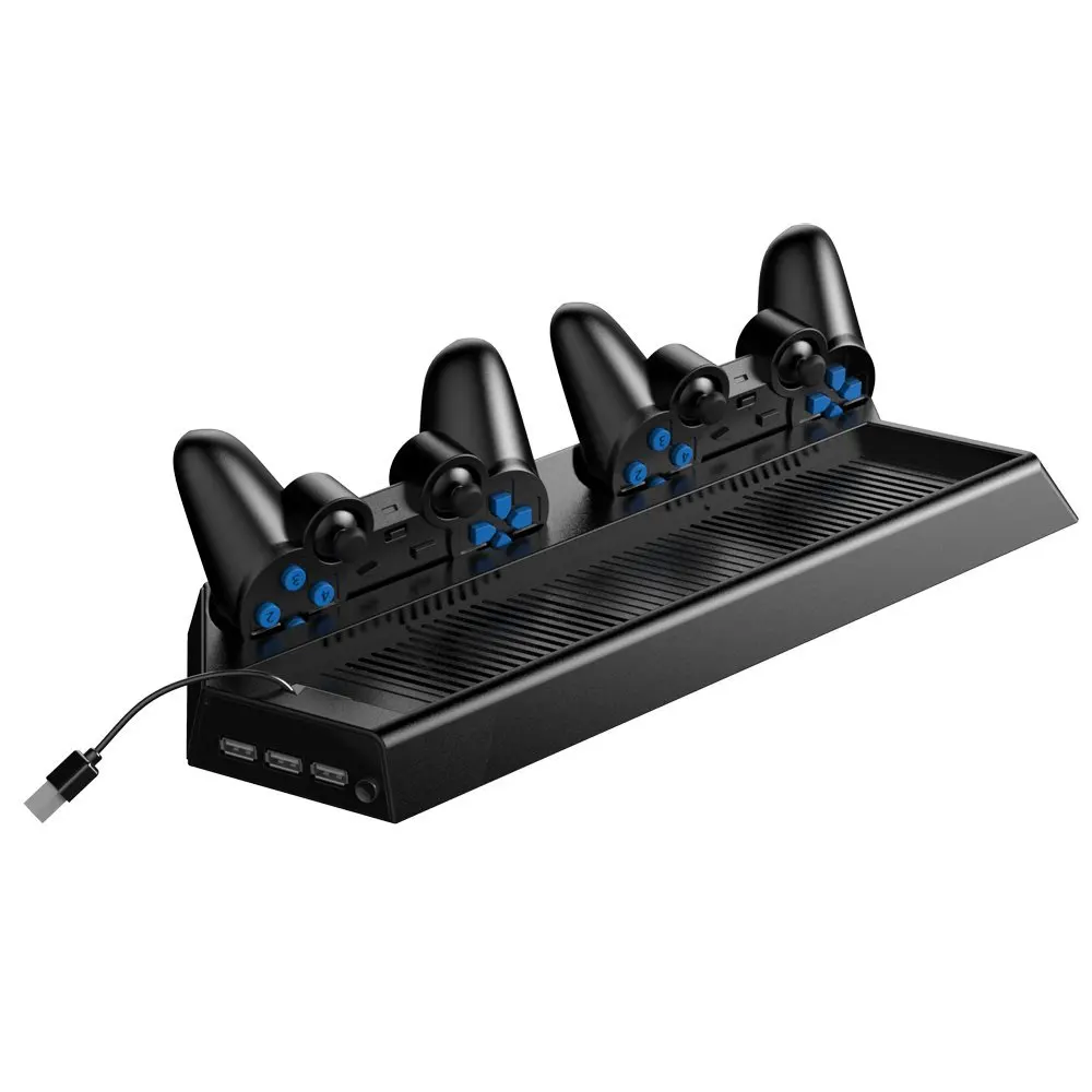 Консоль PS4 Pro вертикальная подставка 2 вентилятора охлаждения 3 дополнительных