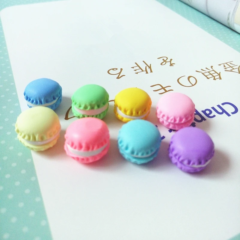 Оптовая продажа 100 шт. симпатичная Цветная полимерная глина макарон конфета