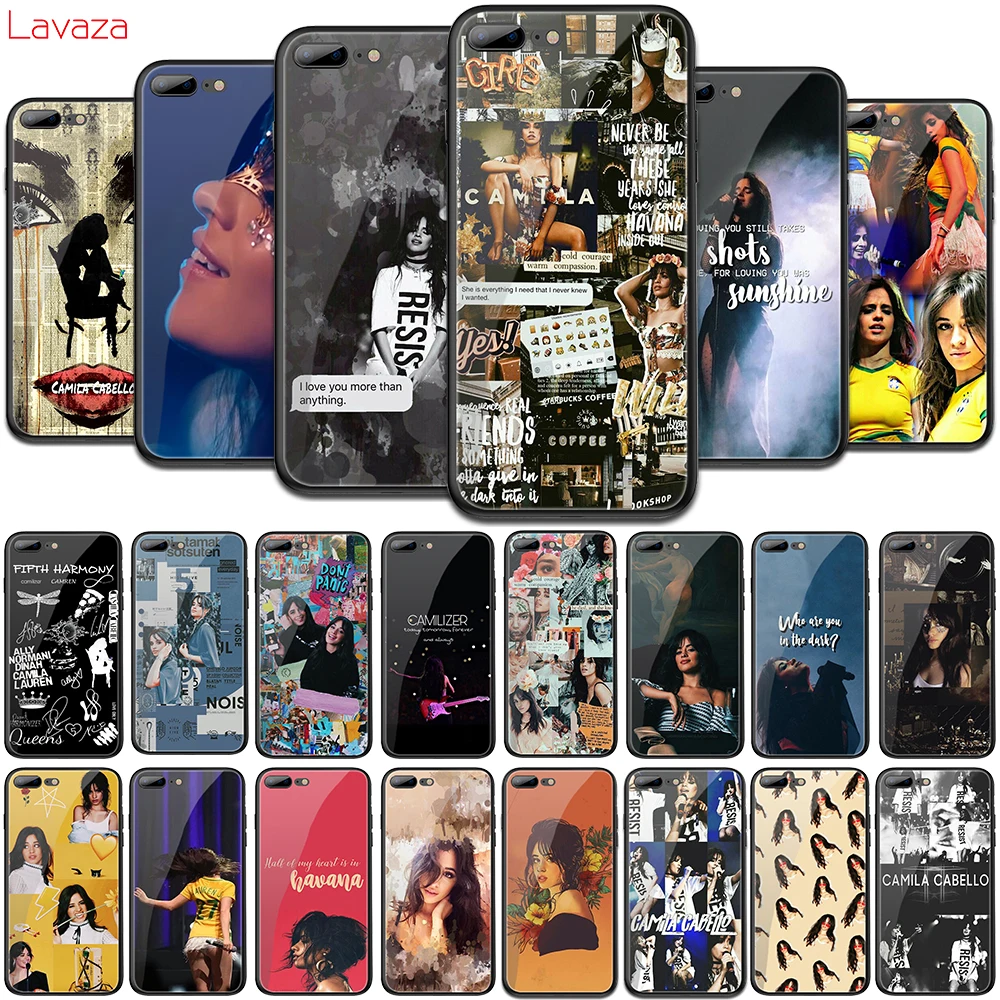 Мягкий чехол из закаленного стекла Lavaza Camila Cabello для iPhone 6 6S 7 8 Plus 5 5S SE XR X XS 11 Pro MAX |