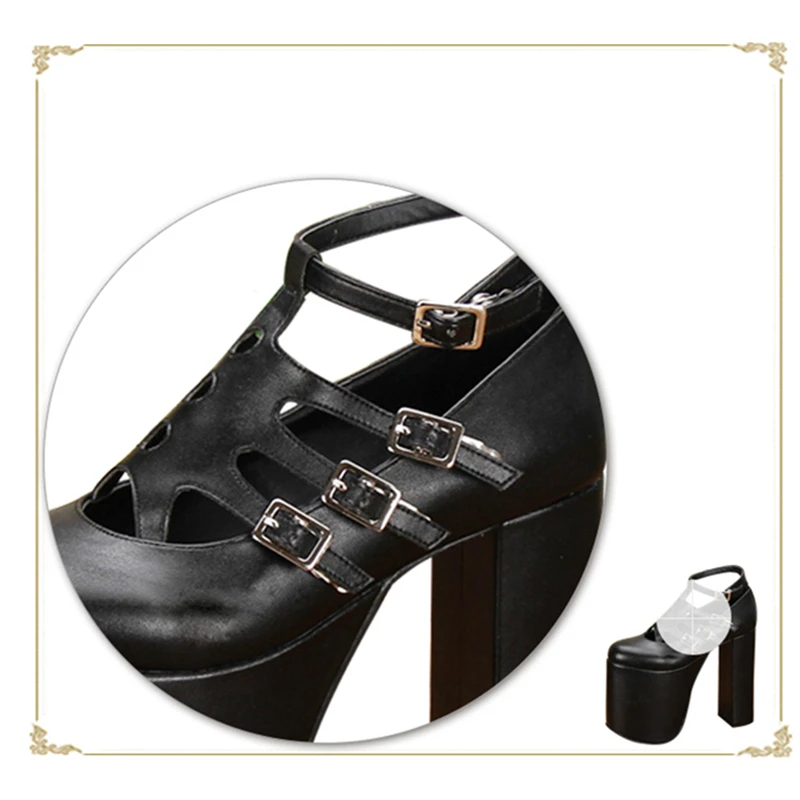 Туфли лодочки на высоком каблуке 15 см для косплея в готическом стиле|Женские
