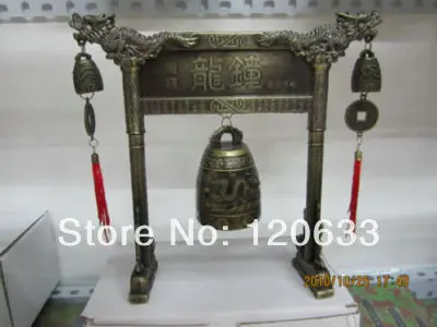 

men jewelry Tibet Excellent Buddhism Buddhist bronze dragon Buddha bell Decorative wholesale 2pcs < 1 Pair > men vintage