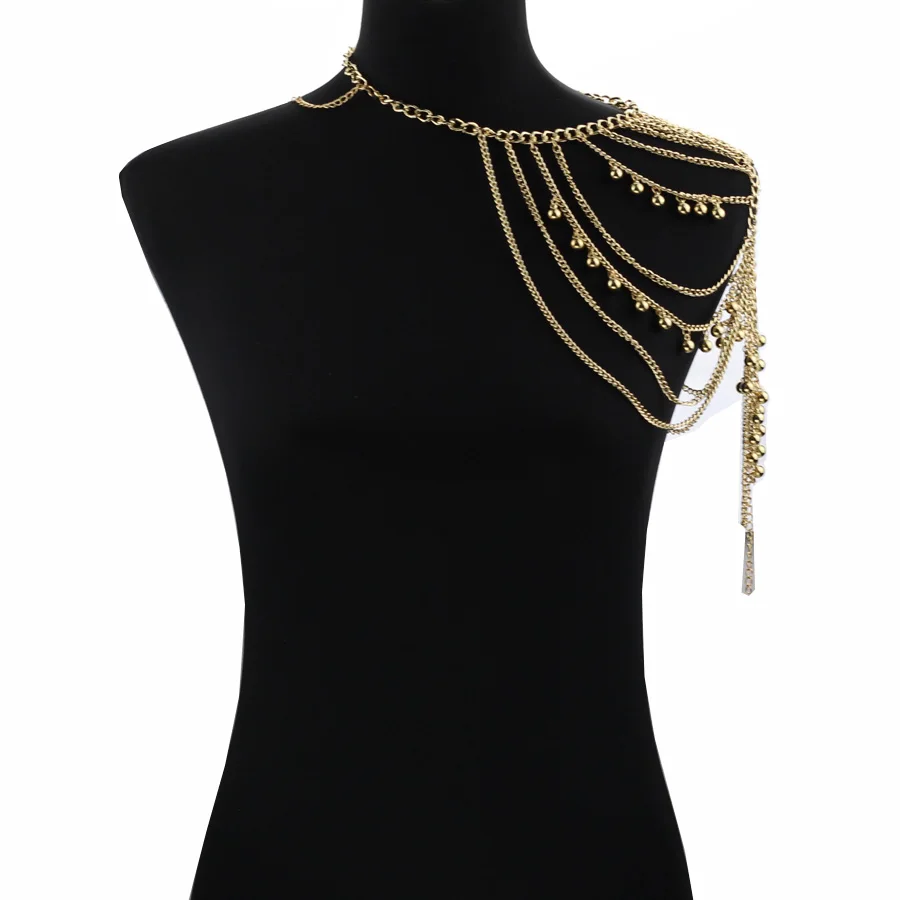 Женское Ожерелье многослойное с цепочкой на плечо 2017 | Украшения и аксессуары