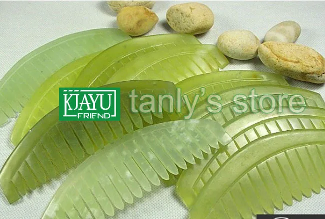 Расческа гуаша полулунная Нефритовая расческа традиционный уход за здоровьем