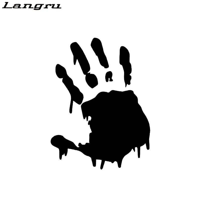 

Виниловые креативные Стильные наклейки Langru с изображением кровавого зомби, автомобильные аксессуары, декоративные наклейки, забавные Jdm