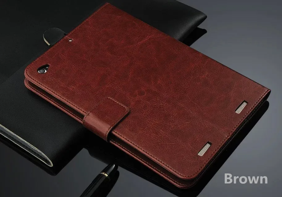Brown Крышка для Xiaomi mi Pad 2/3 чехол из полиуретановой кожи для планшета для спортивной камеры Xiao mi Pad 3/2 защитный в виде ракушки+ стилус для сенсорного экрана - Цвет: Brown