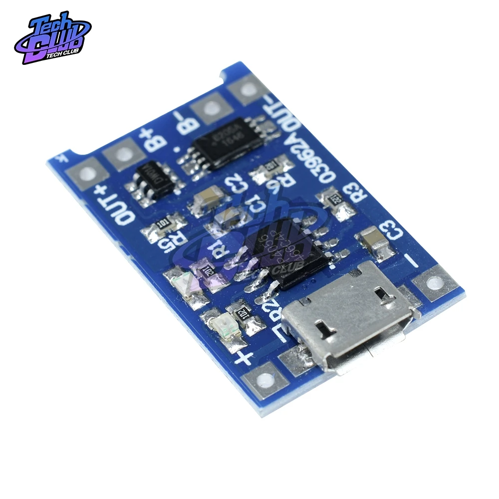 Micro USB 5V 1A 18650 TC4056 фотозарядная плата с автоматической защитой и двумя