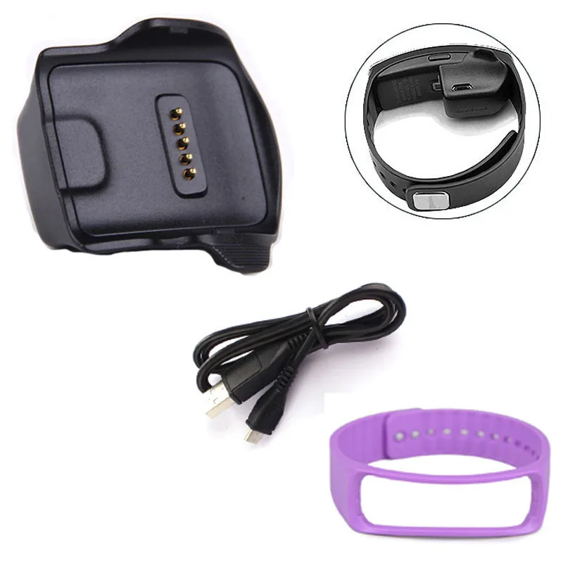 Зарядная док-станция для Samsung Galaxy Gear Fit R350 часы + кабель ремешок на запястье SmartWatch