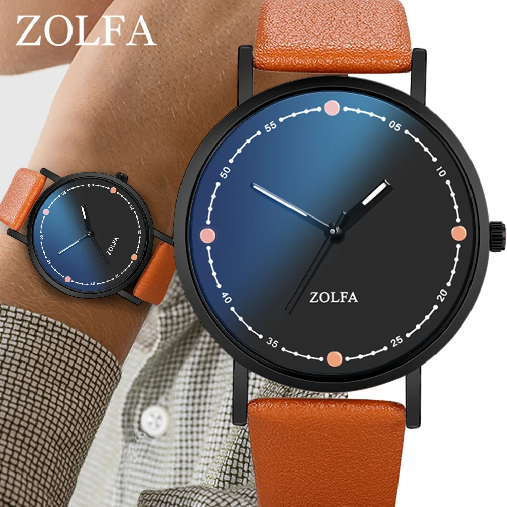 Кварцевые часы с ремешком из искусственной кожи мужские простым римским