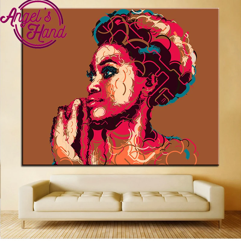 

diamond embroidery African Women 5d diamond painting sale full diamond mosaic picture of rhinestones cross-stitch kit home decor