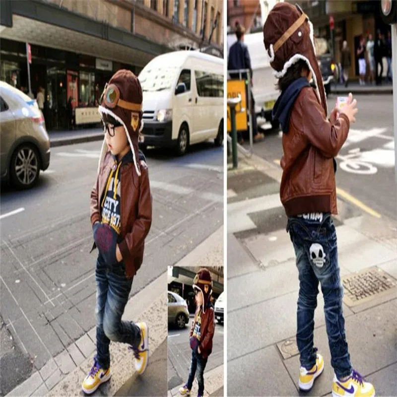 Горячая Распродажа Детская флисовая шапка авиатора для малышей теплая