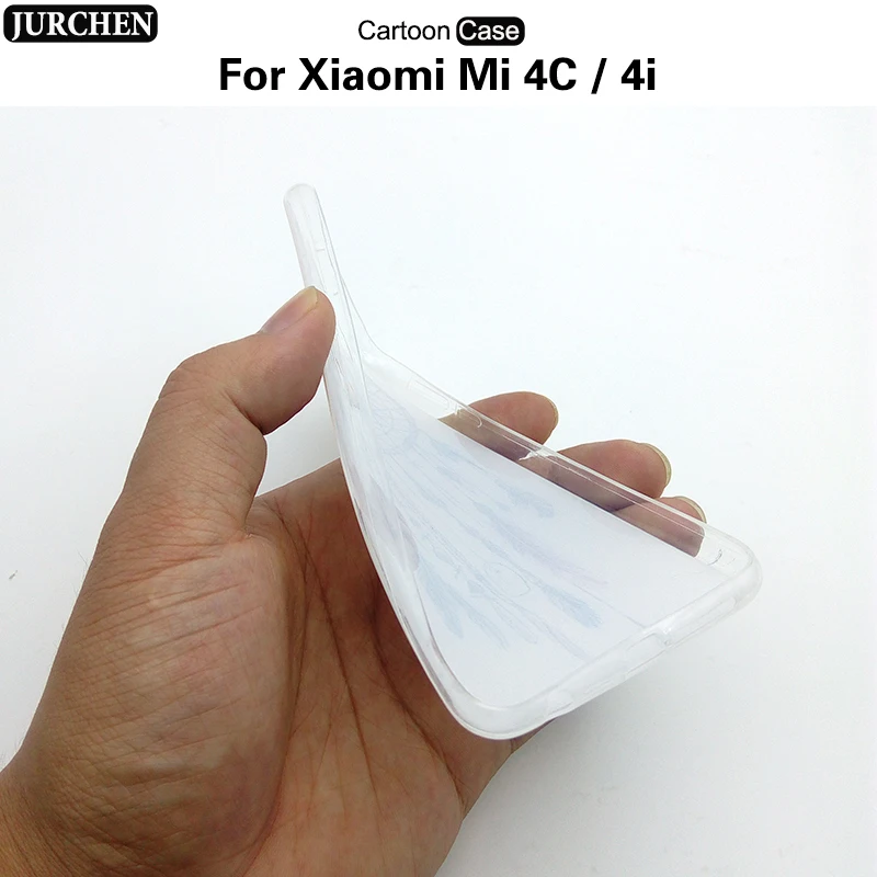 JURCHEN чехол для Xiaomi Mi 4C Mi4C милый мультяшный Мягкий силиконовый 4i Mi4i 5 0 дюймов