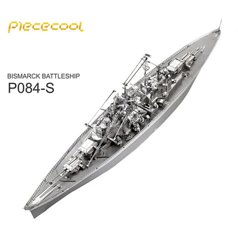 

Piececool 3D Metal Puzzle model BISMARCK BATTLESHIP boat model DIY Laser Cutting Puzzles Jigsaw Model For Adult Kids Toys