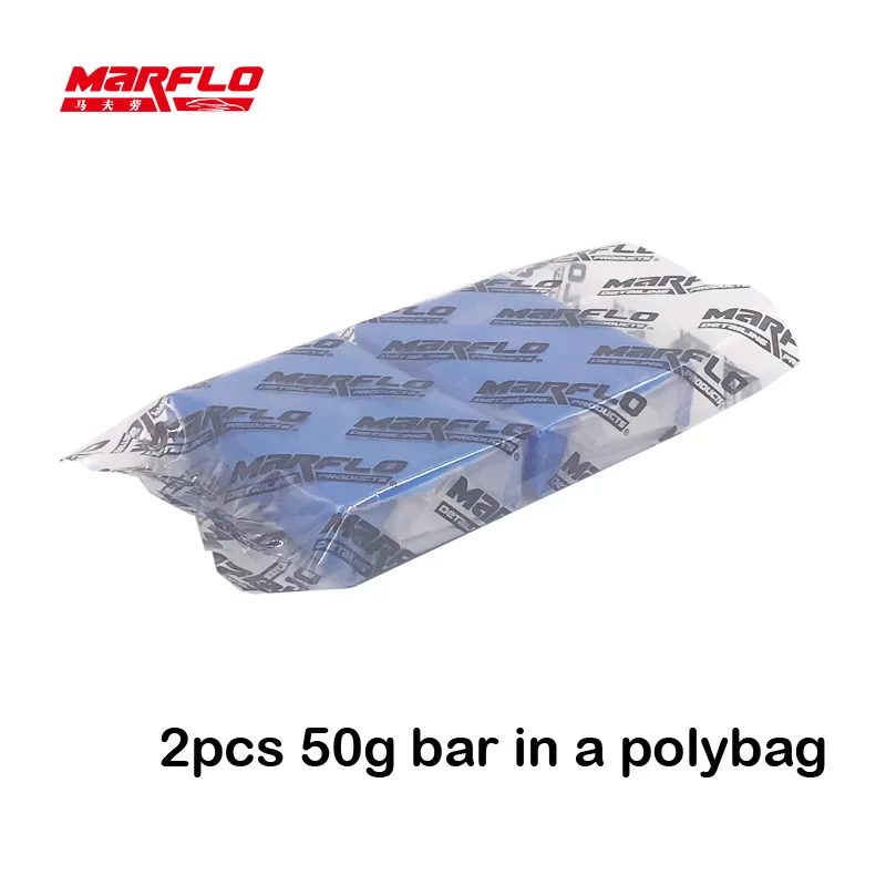 2pcs blue Marflo Магическая глина для автомойки, 2 шт., тонкая глина среднего тяжелого класса для автомойки - Цвет: 2pcs blue