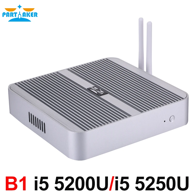 Мини ПК на Windows 10 с Core i5 5200U 5250U двухъядерный без вентилятора Nuc HTPC Intel HD Graphics 5500/6000 4K