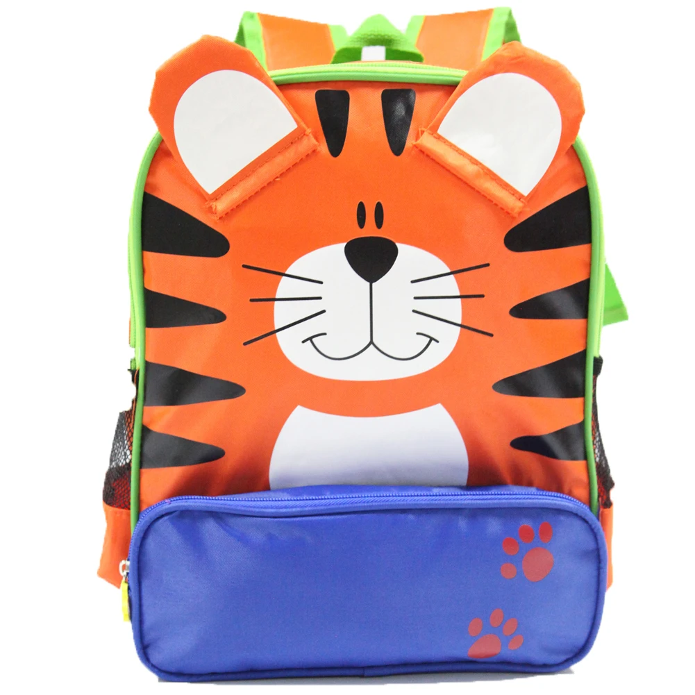 12inch Tiger Детские школьные сумки для девочек и мальчиков, ортопедический рюкзак с 3d мультяшным принтом, набор первоклассников, школьный рюкзак mochilar - Цвет: 12inch Tiger