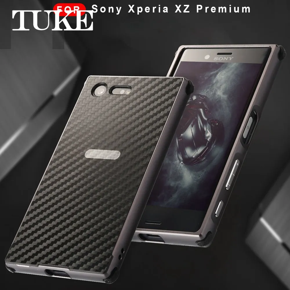 Чехол TUKE для sony XZ Premium, металлическая рамка для sony xperia XZ Premium G8142 G8141, Жесткий Чехол из волокна для sony E xperia XZ Premium