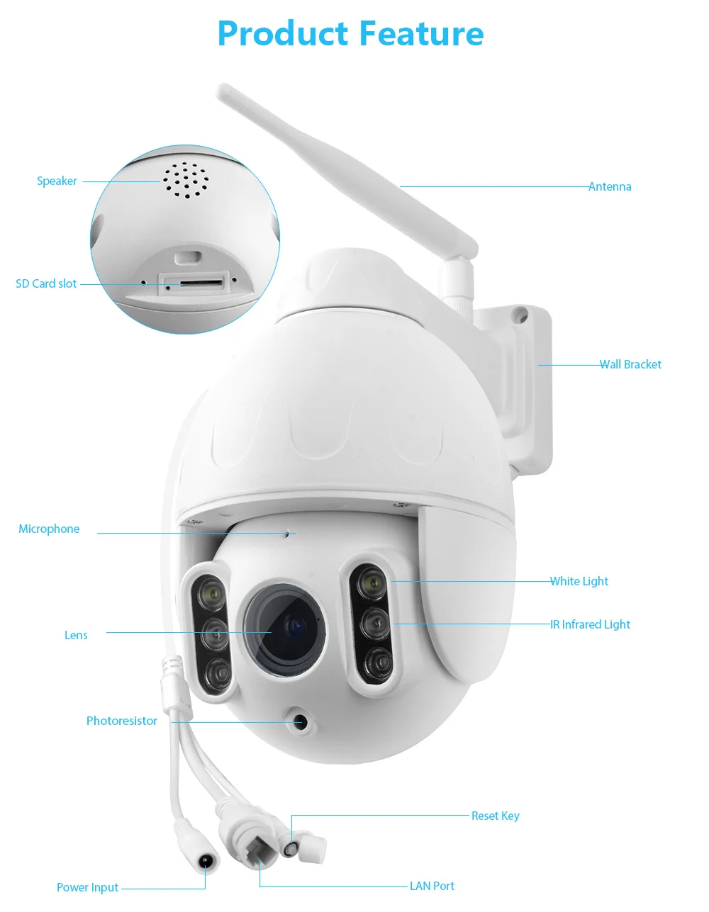16X зум уход за кожей лица автоматическое слежение за Wi-Fi 1080P PoE IP PTZ IP Камера P2P 2-полосная аудио CCTV уличная Обнаружение движения Ночное видение ИК 50 м