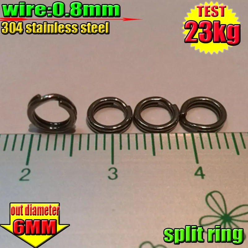 Новинка 2019 рыболовные приманки размером 6 мм и проволокой: 0 8 раздельные Кольца 200