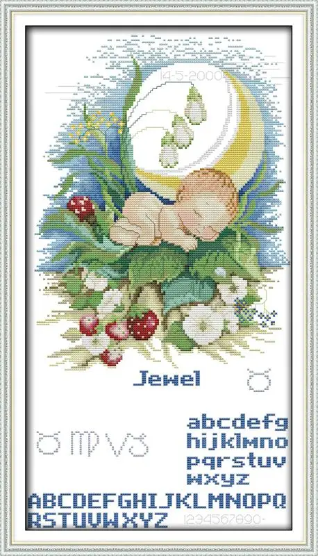Бесплатная DMC наборы крестиков для вышивки patten 14CT 11CT Baby moon-Sleeping рукоделие Хобби DIY